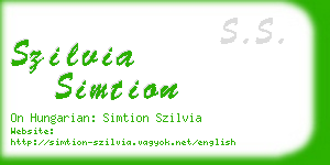 szilvia simtion business card